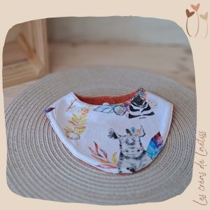 Bavoir Bandana "Savane indienne"