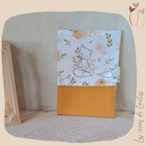Protège carnet de santé personnalisable "Renard floral"