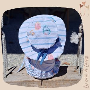 Chapeau réversible "Marinière" - 9/12 mois