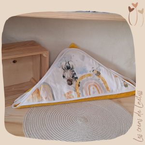 Cape de bain personnalisable "Savane miel"