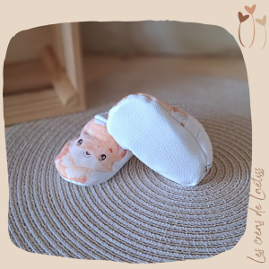 EN STOCK - Chaussons "Les petits renards" - 0-6 mois