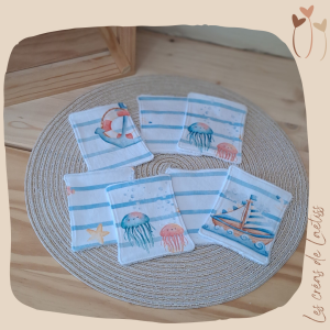 ♥ Lingettes lavables - Semainier - Sur commande