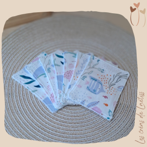 Lingettes lavables - Semainier - "Scubea"