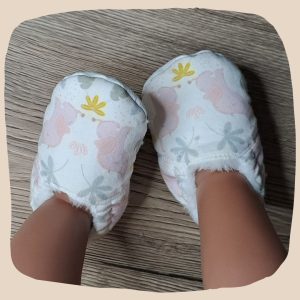 EN STOCK - Chaussons "Eléphants" - 0 -6 mois