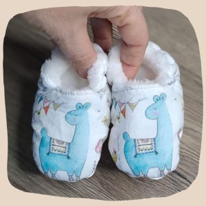 EN STOCK - Chaussons "Lamas" - 0 -6 mois