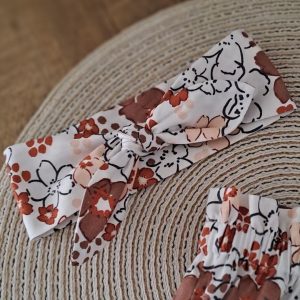 EN STOCK - Bandeau à nouer - 0-6 mois - Coton wild flower