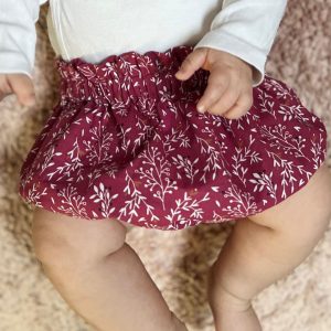 EN STOCK - Bloomer Julia - 3 mois - Coton Raggy framboise