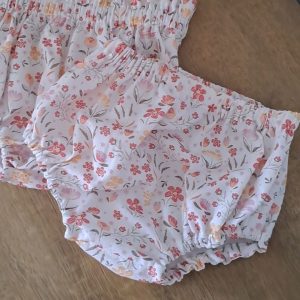 EN STOCK - Bloomer Camille - 6 mois - Coton bouquet de fleurs
