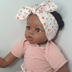 EN STOCK - Bandeau à nouer - 0-6 mois - Coton bouquet de fleurs