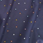 105. Coton - Cœurs colorés - bleu nuit