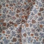 113 - Coton - Fleurs camel