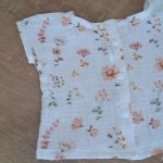 tee shirt bebe fille en double gaze fleurie
