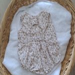 Barboteuse bebe fille sans manche dos nu en coton - 6 mois