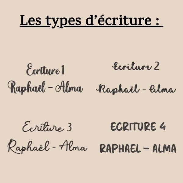 Les types d'écriture de personnalisation pour chaussons bébé