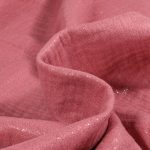 Dble gaze pailletée - Vieux rose