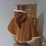 Poncho bebe voiture évolutif en velours grosses côtes uni camel