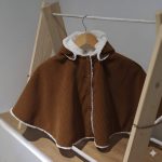 Poncho bebe voiture évolutif en velours grosses côtes uni camel, 0-12 mois
