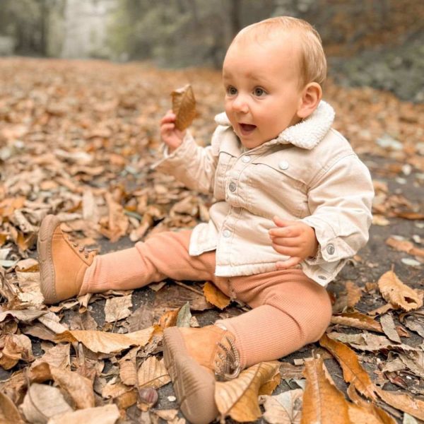 bebe dans son legging bebe garcon en jersey nid d'abeille cassonnade - 9 mois