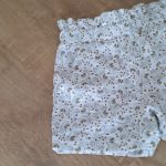Short bebe fille ceinture froncée avec poches italiennes en double gaze du 3 mois au 6 ans