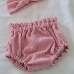 bloomer bebe fille Julia automne hiver en velours grosses côtes vieux rose - du 1 mois au 4 ans