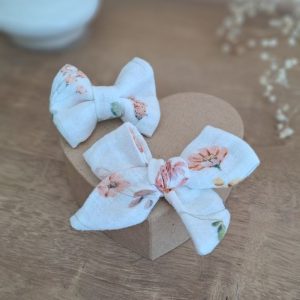 barrettes noeuds pour cheveux bebe - barrette fillette - noeud fillette - noeud noué et noeud papillon
