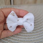 barrette noeud pour cheveux bebe noeud papillon double gaze